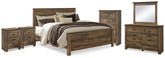 Hoover Furniture Outlet - Ashley Furniture - Trinell King Panel Bed. Dresser, Mirror, Chest and 2 Nightstands - King Panel Bed. Dresser, Mirror, Chest and 2 Nightstands - B446B97